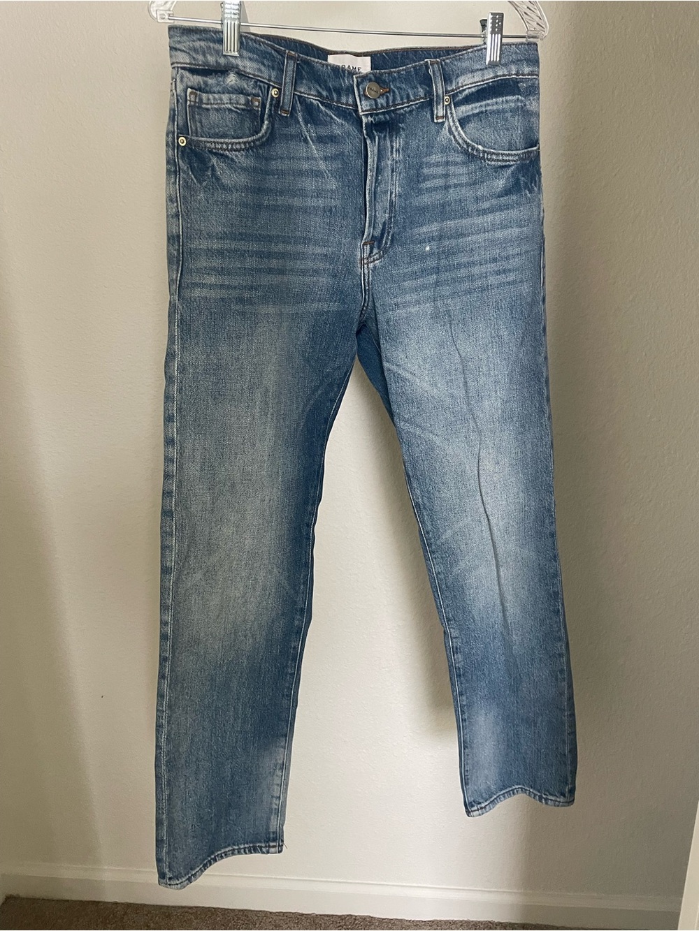 Frame Denim Light Blue Straight Jeans